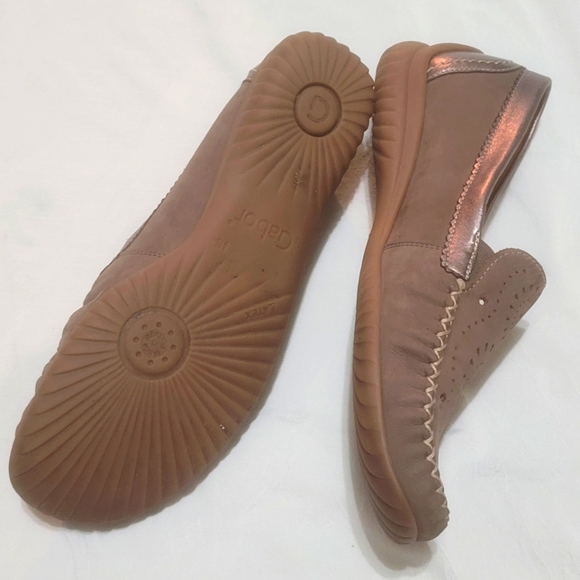 Gabor Women's Tan soft mokassin handmade shoes size 4.5 Made in Portugal - Picture 7 of 10